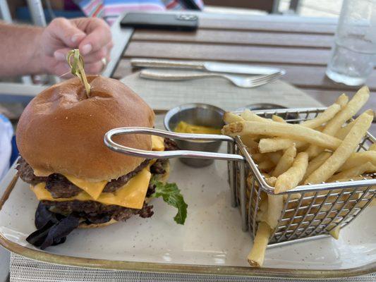 Burger and fries