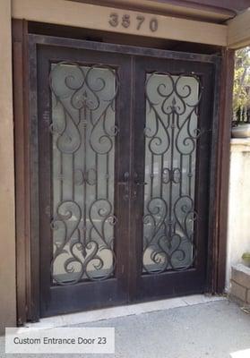 Isaac's Ironworks "Excellence by Design"- Photo of our Custom Entrance Door. Call us for your Free On-Site Estimate  818-982-1955. All SoCal