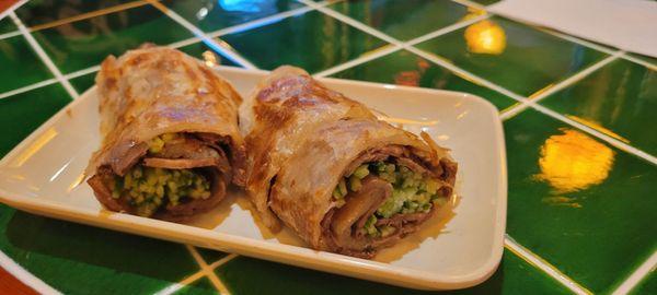 Beef pancake roll