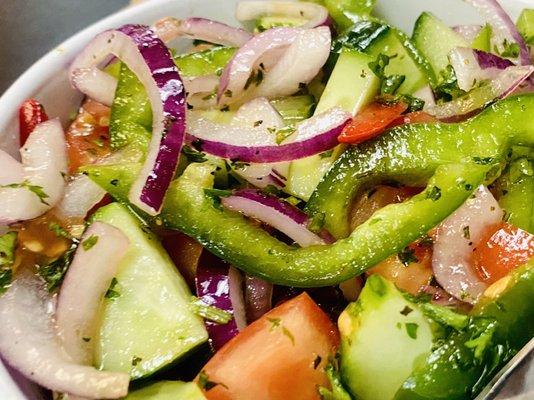 Freshly chopped salad