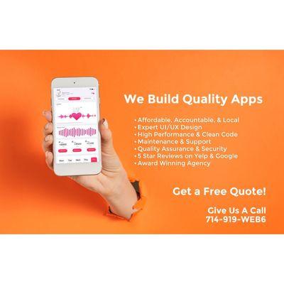 We build quality Native iOS & Android, React Native, Flutter, Web Apps.