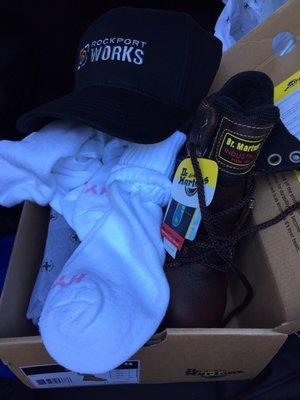 Socks and a hat for free! Yay!