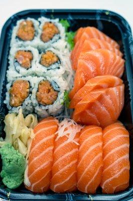 Salmon Lover: Take-out. $26.13 after tax in January 2023.