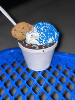 Cookie Monster sundae