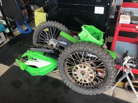 Kx 450 complete tear down and rebuild with race prep