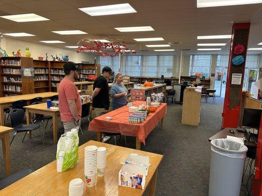 We love serving our community!  Appreciation breakfast for teachers at Fort King Middle School.