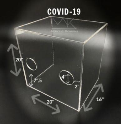 Aerosol  box acrylic Covid-19 The box serves as a protective layer for doctors and nurses in clinics and hospitals.