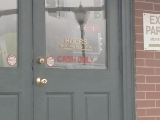 Cash Only - Just lost some business...