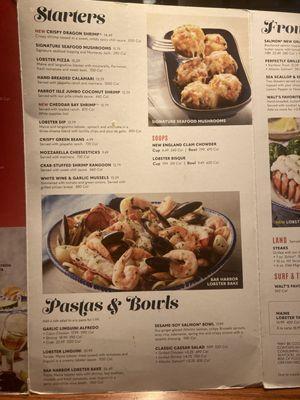 Red Lobster.  Pastas and bowls.