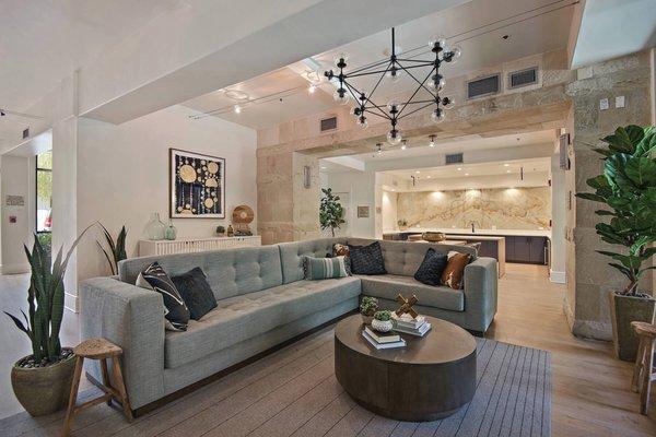 Social Lounge Seating Area at The Madison at Town Center Apartments in Santa Clarita CA