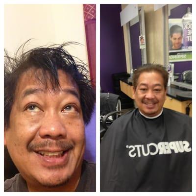 The before and after.