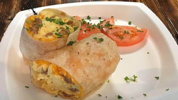 SEC (sausage, egg, and cheese) Breakfast Burrito