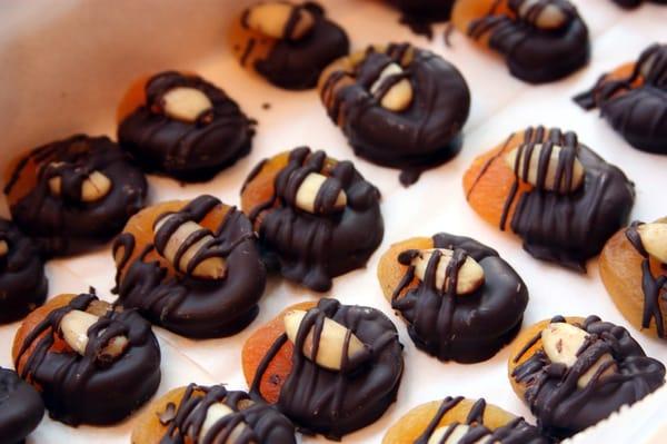 Chocolate covered apricots