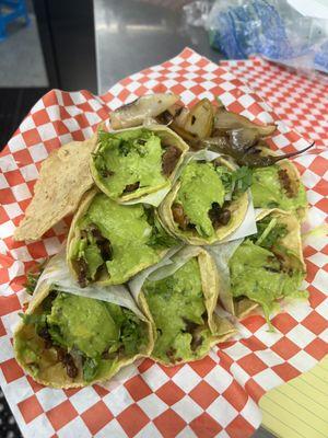 Real Tijuana style tacos with real fresh avocado