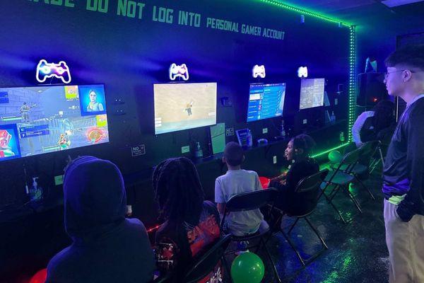 inside our video game center, karaoke available  too!!