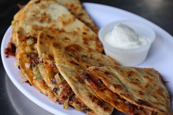 Green Chile or Pulled Pork Quesadillas