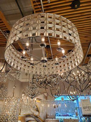 Hang light fixtures.