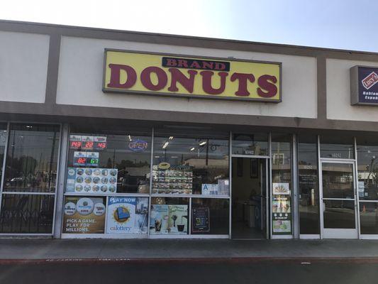 Front of Brand Donuts