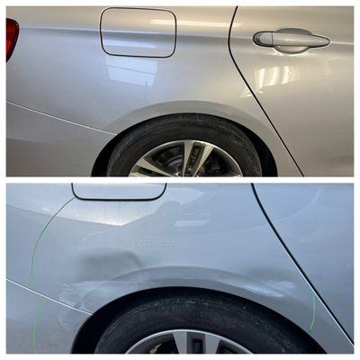 $2000 job on BMW. No paint just Paintlesss dent removal.