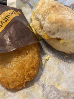 Egg & Cheese Biscuit with Hashbrown