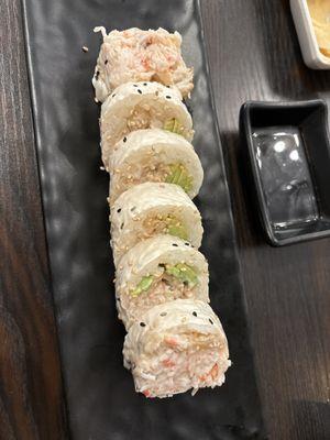 Baked crab cut roll