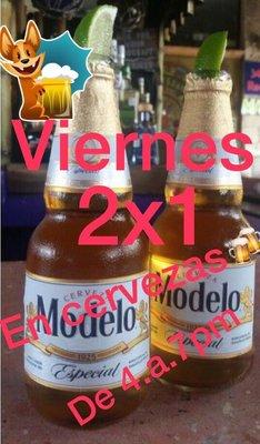 Viernes de cerveza al 2x1