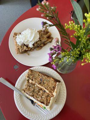 Carrot cake and apple pie