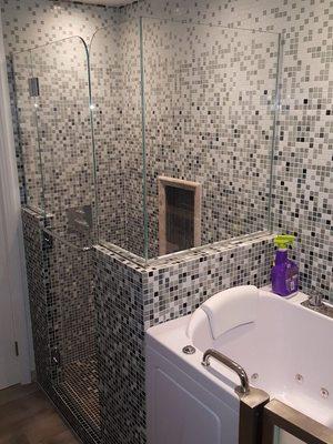 3/8 starfire custom shower unit