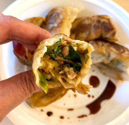 Inside the fried dumpling