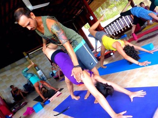 Yoga therapeutics in Thailand! Practices of breath based movement and assisting techniques.