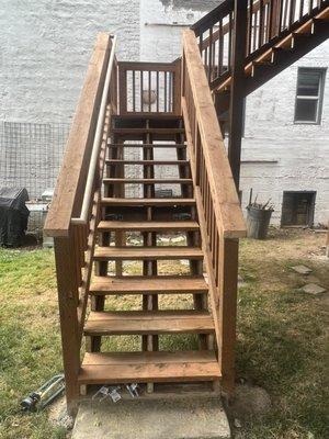 Stairs for new deck