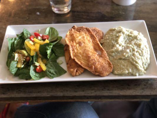 Snapper n'pesto grits