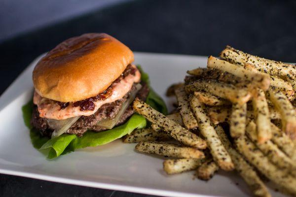 Marina Smash Burger w/Furikake Fries