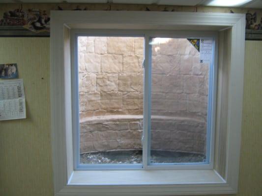 Inside look of egress window