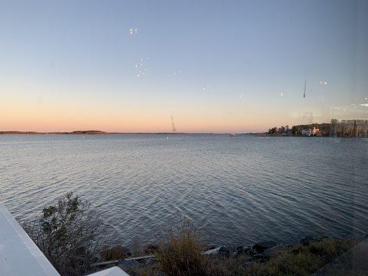 View of the bay from the dining room.