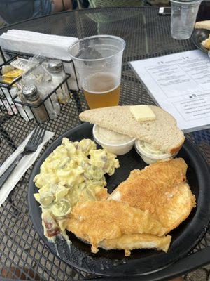 Pan Fried Walleye + pan Fried Perch.