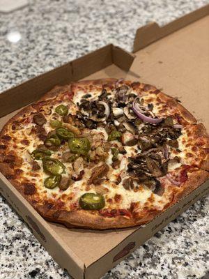 Medium 3-topping pizza for $10!