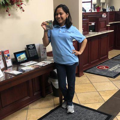 Commercial janitor getting an award in Indianapolis, Indiana