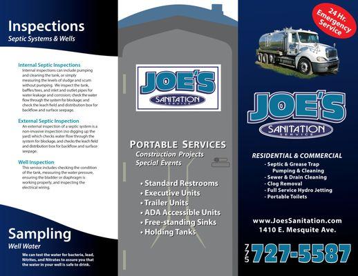 Joe's Brochure Outside