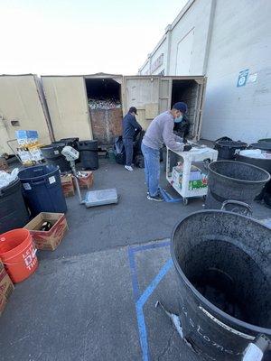 Biometric workers sorting & inventorying