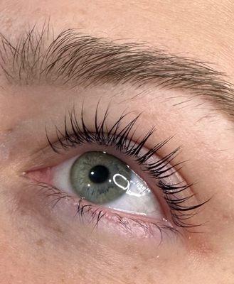 Eyelash lift and tint