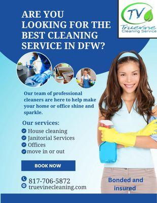 looking for the best cleaning service in Dfw ? 
Call us! 
Wr have 24+ years experience.