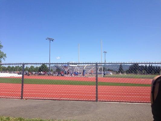 Track and field event today... Nice field and track