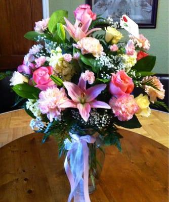 Look at the amazing job they did! Bouquet for moms and dads anniversary! I LOVE IT!!!