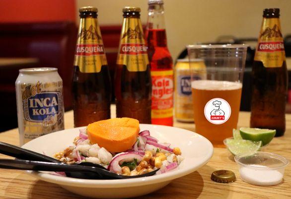 Ceviches and beer