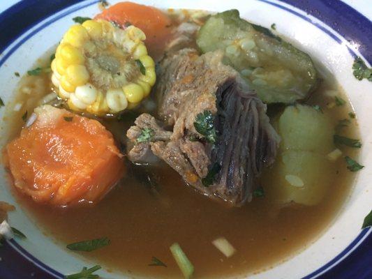 Good caldo de res hit the spot...tortillas a mano. Fast great service on a Sunday. Not the best looking place but good eats.