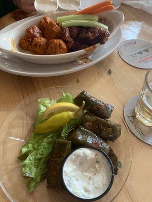 Wings and dolmas