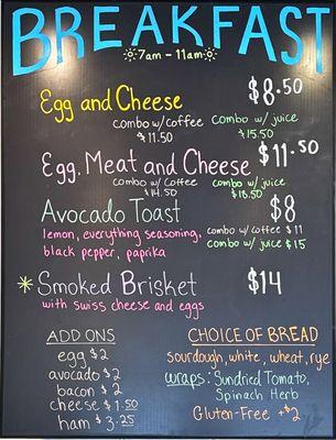 New Breakfast Menu!!!