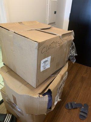 Boxes have been delivered in a terrible condition.