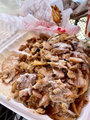 Chicken Shawarma Plate - they do not skimp on the meat!